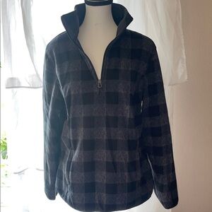 Amazon Essentials Men's Black and Gray Zip-Up Sweater